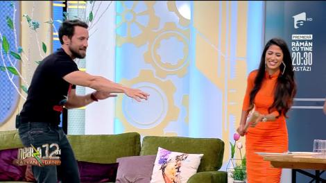 Jimmy Dub și Ramona Olaru vs. Dani Oțil și Melisa, joc cu nuci și bâte în platoul Neatza