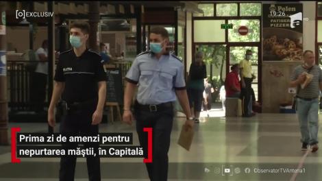 Controale severe în București. Polițiștii au împărțit măști de protecție și amenzi de zeci de mii de lei în doar câteva ore