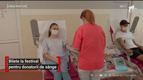 Bilete la festival pentru donatorii de sânge