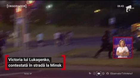 Victoria lui Lukaşenko, contestată în stradă la Minsk
