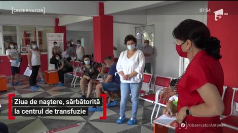 Ziua de naștere, sărbătorită la centrul de transfuzie