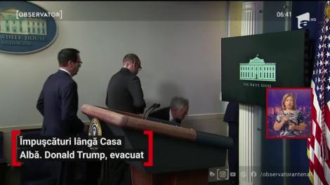 Împușcături lângă Casa Albă. Donald Trump a fost evacuat