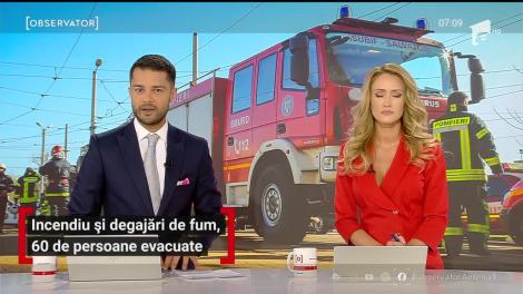 Incendiu și degajări de fum în Piatra-Neamţ, 60 de persoane evacuate din bloc