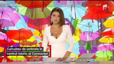 Curcubeu de umbrele în centrul istoric al Constanței