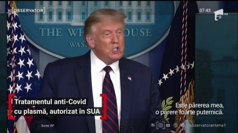 Tratamentul anti-Covid cu plasmă, autorizat în SUA