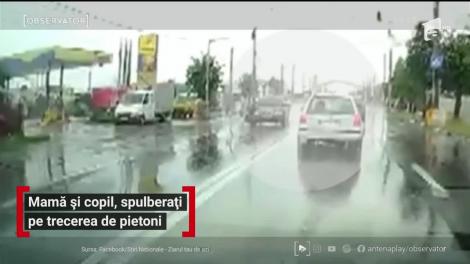 Mamă și copil, spulberați pe trecerea de pietoni