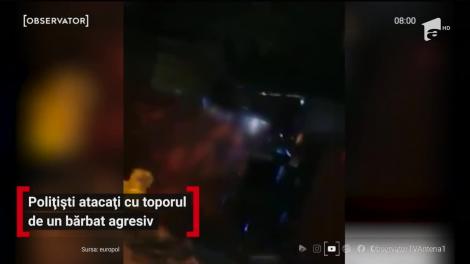 Scandal în București. Mai mulți polițiști au fost atacați cu toporul