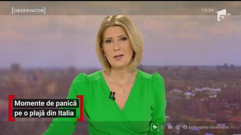 Momente de panică pe o plajă din Italia