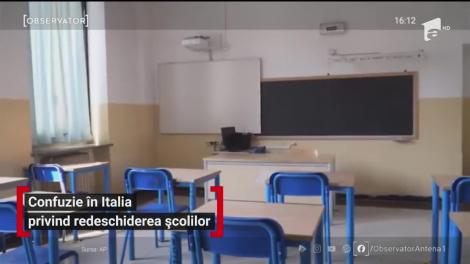 Confuzie în Italia privind redeschiderea școlilor