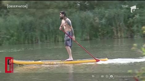 Stand Up Paddle, o nouă distracție pe râul Mureș