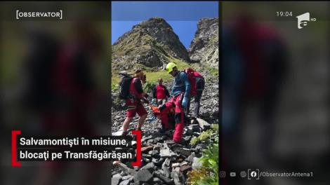 Salvamontiști în misiune, blocați pe Transfăgărăşan