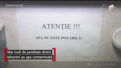 Mai mult de jumătate dintre bihoreni au apa contaminată