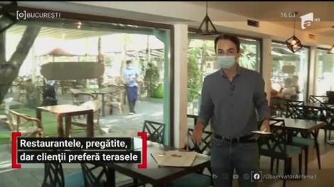Restaurantele, pregătite, dar clienții preferă terasele
