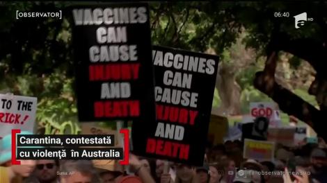 Carantină, contestată cu violență în Australia