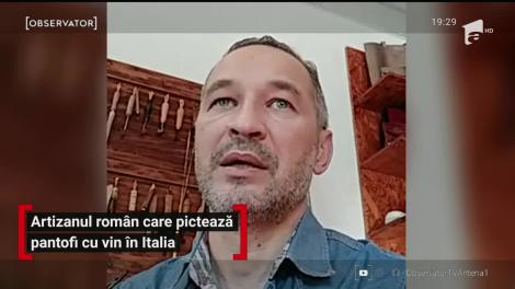 Artizanul român care pictează pantofi cu vin în Italia