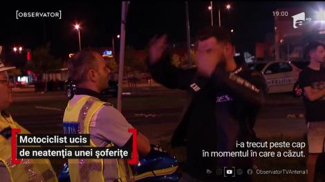 Un motociclist a fost spulberat de o şoferiţă care nu a acordat prioritate