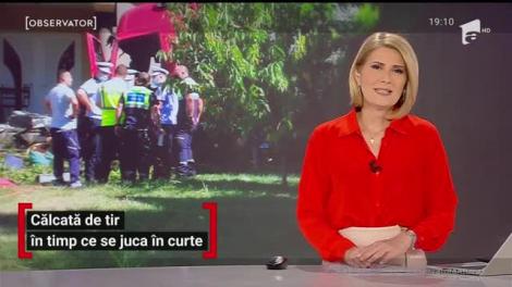 O fetiță a fost călcată de un TIR în timp ce se juca în curte