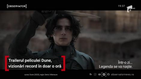 Trailerul filmului Dune, vizionări record în doar o oră