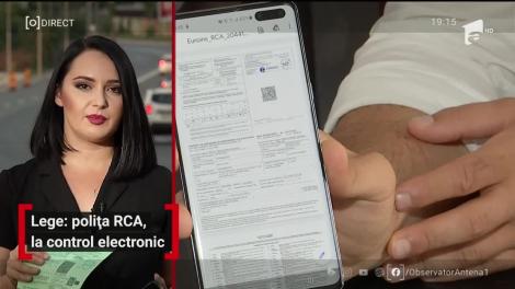 Poliţa RCA poate fi prezentată polițiștilor şi în format electronic