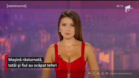 O maşină s-a răsturnat în sectorul unu al Capitalei