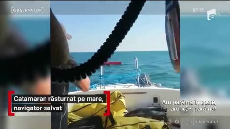 Un catamaran s-a răsturnat pe mare, în apropierea localităţii 2 Mai