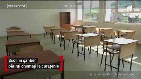 Școli în șantier, părinți chemați al curățenie