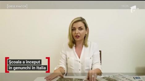 Școala a început în genunchi în Italia