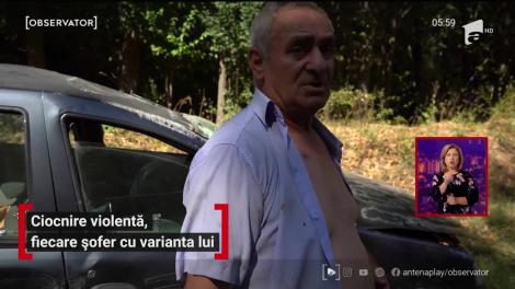 Ciocnire violentă în Târgoviște, fiecare șofer cu varianta lui
