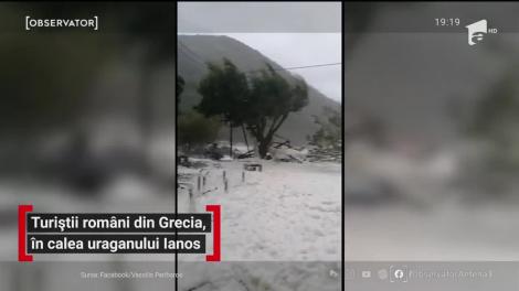 Turiști români din Grecia, în calea uraganului Ianos