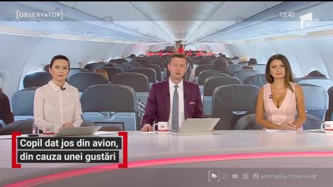 Copil dat jos din avion, din cauza unei gustări