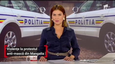 Violențe la protestul anti-mască din Mangalia