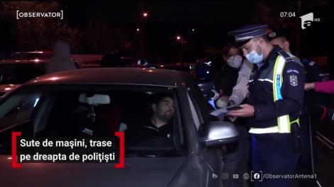 Razie de amploare. Sute de mașini, trase pe dreapta de polițiștii din București