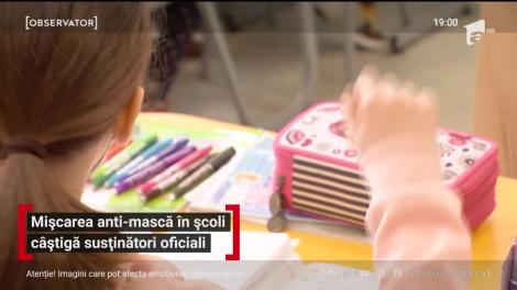 Mișcarea anti-mască în școli câștigă susținători oficiali