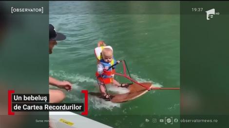 Un bebeluş de Cartea Recordurilor. La doar şase luni face schi nautic