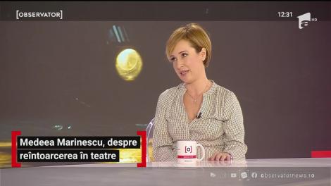 Medeea Marinescu, despre reîntoarcerea în teatre. Piesa „All Inclusive” se joacă pe scena Sălii Mari a Teatrului Naţional din Bucureşti