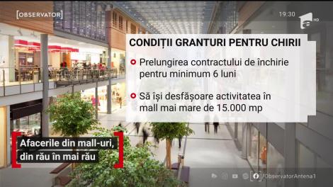 Afacerile din mall-uri, din rău în mai rău