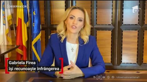 Gabriela Firea își recunoaște înfrângerea