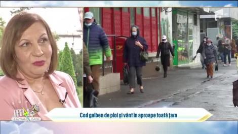 Prognoza meteo ANM. Cod galben de ploi și vânt în aproape toată țara