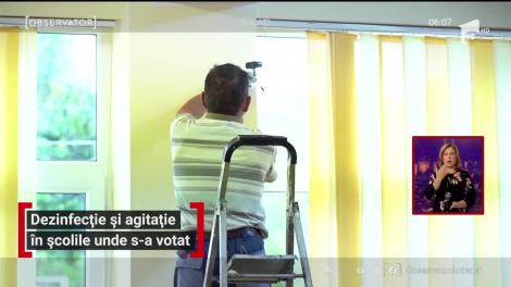 Dezinfecție și agitație în școlile unde s-a votat