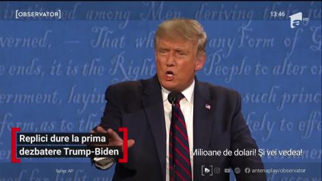 Replici dure la prima dezbatere Donald Trump- Joe Biden