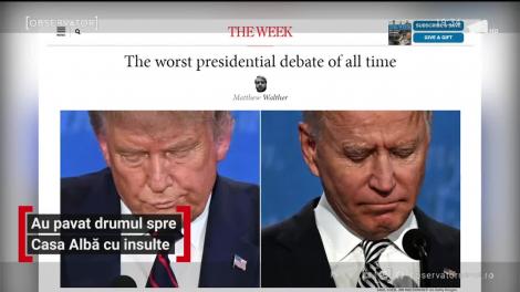 Prima dezbatere dintre Donald Trump şi Joe Biden, presărată cu insulte şi înjurături