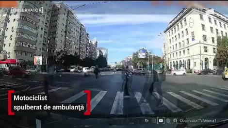 Motociclist spulberat de ambulanţă în faţa spitalului Floreasca