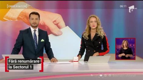 Voturile pentru Primăria Sectorului 1 nu vor fi numărate din nou