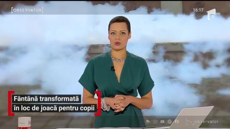 O fântână arteziană de pe pe bulevardul Kiseleff s-a transformat în bazin cu spumă