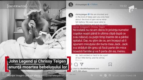 Chrissy Teigen şi John Legend şi-au pierdut copilul