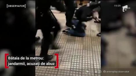 Bătălie la metrou: Jandarmii, acuzați de abuz