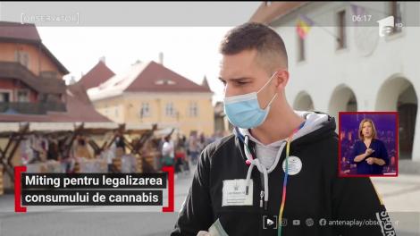 Miting pentru legalizarea  consumului de cannabis, în Sibiu