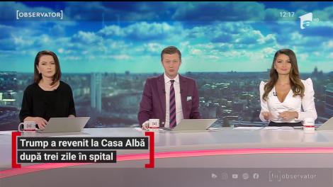 Donald Trump a revenit la Casa Albă după trei zile în spital