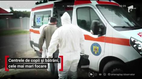 Centrele de copii și bătrâni, cele mai mari focare