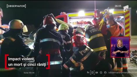 Impact violent în Olt, un mort și cinci răniți
